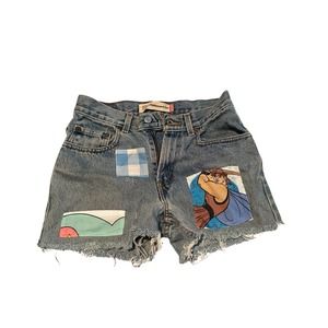 Levi’s 550 Disney’s Hercules Print Cutoff Shorts Relaxed Fit Women’s Size 27